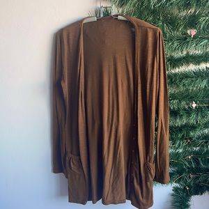 Long brown cardigan - perfect condition! Size small
